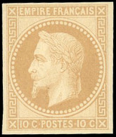 * 28Aa - 10c. Bistre. Impression Fine Rothschild. ND. TB. - 1863-1870 Napoléon III. Laure