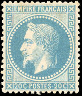 * 29B - 20c. Bleu. Très Bon Centrage. Grande Fraîcheur. SUP. - 1863-1870 Napoléon III. Laure