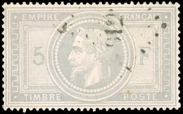 Obl. 33 - 5F. Violet-gris. Obl. PC. Bon Centrage. TB. - 1863-1870 Napoleon III Gelauwerd