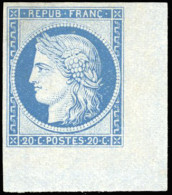 * 37f - 20c. Bleu Clair. CdeF. Réimpression GRANET. TB. - 1870 Siege Of Paris