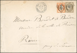 Obl. 38 + 56 - 40c. Orange + 30c. Cérès Obl. AS.NA S/lettre Frappée Du CàD De VERSAILLES - ASSEMBLEE NATle Du 3 Juillet  - 1870 Siège De Paris