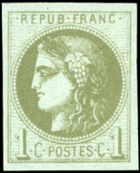 ** 39C - 1c. Olive. Report 3. SUP. - 1870 Bordeaux Printing