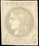 * 41A - 4c. Gris. Report 1. Belles Marges. SUP. - 1870 Bordeaux Printing