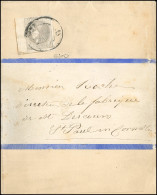 Obl. 41B - 4c. Gris, BdeF, Obl. S/double Faire Part De Mariage Sous Bande Complète Frappée Du CàD De FIRMINY Du 19 Juin  - 1870 Emission De Bordeaux