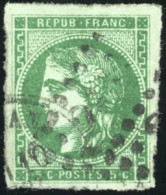 Obl. 42Be - 5c. Vert Très Foncé. Report 2. Obl. TB. - 1870 Emission De Bordeaux