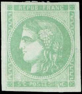 * 42Bh - 5c. Vert Foncé. TB. - 1870 Emission De Bordeaux