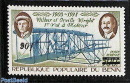 Benin 1985 Overprint 90f On 500f, Mint NH, Transport - Aircraft & Aviation - Ungebraucht