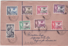 Gambia 8 Values Cancel Cape St Mary 1947 For Oxford Elephant - Gambia (...-1964)
