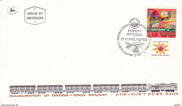 Railway - FDC From Israel: 1970 Inauguaration Of Dimona - Oron Railway - Treinen