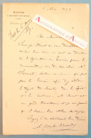 ● L.A.S 1899 Alphonse MILNE-EDWARDS Zoologiste Insectes Tunisie - Seurat - Muséum Histoire Naturelle Lettre Agriculture - Inventors & Scientists