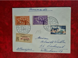 Lettre Recommande 1962 Strasbourg Conseil De L'Europe Droits De L'homme - Covers & Documents