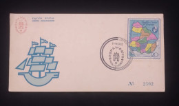 C) 1975. URUGUAY. FDC.  STAMP OF THE EASTERN MAP OF URUGUAY. XF - Uruguay