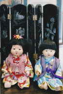 CPM - Couple De Poupées ICHIMATSU Japonaises En Plastique, Années 1980, Yeux En Verre - Autres & Non Classés