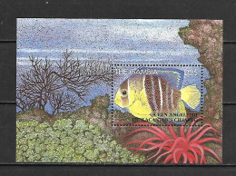 Gambia 1995 Marine Life - Fishes - Holacanthus Ciliaris MS MNH - Gambie (1965-...)