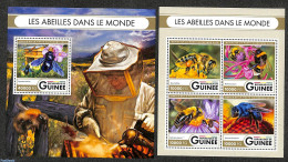 Guinea, Republic 2016 Bees 2 S/s, Mint NH, Nature - Bees - Insects - Sonstige & Ohne Zuordnung