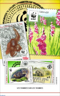 Guinea, Republic 2023 Stamps On Stamps, Mint NH, Nature - Animals (others & Mixed) - Flowers & Plants - Monkeys - Turt.. - Briefmarken Auf Briefmarken