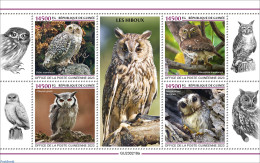 Guinea, Republic 2023 Owls, Mint NH, Nature - Birds - Birds Of Prey - Owls - Other & Unclassified