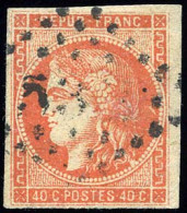 Obl. 48c - 40c. Rouge-orange. Obl. TB. - 1870 Ausgabe Bordeaux