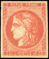 * 48e - 40c. Rouge-sang Foncé. TB. - 1870 Bordeaux Printing