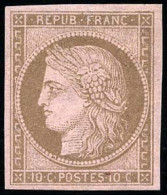 * 58b - 10c. Brun S/rose. ND. TB. - 1871-1875 Cérès