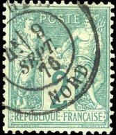 Obl. 62 - 2c. Vert. Obl. Bien Centré. TB. - 1876-1878 Sage (Typ I)