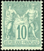 * 65 - 10c. Vert. TB. - 1876-1878 Sage (Typ I)