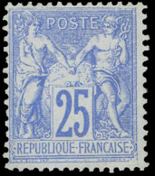 * 68 - 25c. Outremer. Trace De Charnière Légère. TB. - 1876-1878 Sage (Typ I)