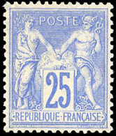 * 78 - 25c. Outremer. Très Bon Centrage. Grande Fraîcheur. SUP. - 1876-1878 Sage (Type I)