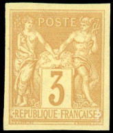 * 86a - 3c. Bistre S/jaune. ND. SUP. - 1876-1878 Sage (Type I)