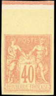 (*) 94b - 40c. Orange. ND. Haut De Feuille. Papier Mince. SUP. - 1876-1878 Sage (Type I)
