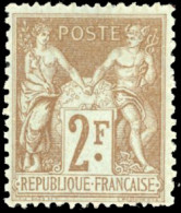 * 105 - 2F. Bistre S/azuré. TB. - 1876-1878 Sage (Type I)