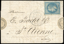 Obl. 29 - L'ARMAND BARBES. 20c. Lauré Obl. étoile 11 Obl. S/lettre Frappée Du CàD De PARIS - R. ST-HONORE Du 29 Septembr - War 1870