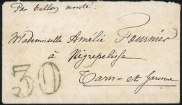 Obl. LE PARMENTIER. Lettre Manuscrite Datée De PARIS - GARE D'ORLEANS Du 16 Décembre 1870 à Destination De NEGREPELISSE. - Guerra De 1870