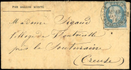 Obl. 37 - LE GENERAL BOURBAKI. 20c. Siège Obl. S/Gazette Des Absents N°29 Frappée Du CàD De PARIS - R. CARDINAL LEMOINE  - Guerra De 1870
