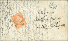 Obl. 38 - LE GENERAL DAUMESNIL. 40c. Siège Obl. S/correspondance Havas En Allemand Frappée Du CàD De PARIS (60) Du 20 Ja - War 1870