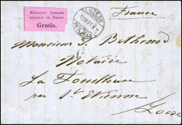 Obl. Vignette Gratis Non Oblitérée S/lettre Frappée Du CàD De LUZERN Du 15 III 71 à Destination De LA FOUILLOUSE - LOIRE - Guerra Del 1870