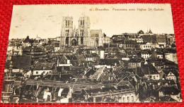 BRUXELLES -  Panorama Avec L'Eglise Ste Gudule - Mehransichten, Panoramakarten