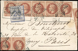 Obl. 6 - 20c. Bleu + 2c. Lauré Type II, Bande De 5 + Paire + Bande De 3 Obl. étoile + Cachet "FELDPOST RELAIS N°68 22 2" - Autres & Non Classés