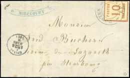 Obl. 5 - 10c. Obl. Grand Cachet Provisoire POSTE EPINAL S/lettre Frappée Du Cachet Provisoire Tronqué De MIRECOURT Du 24 - Autres & Non Classés