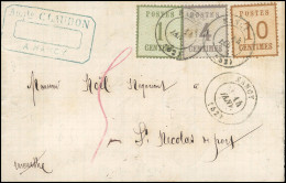 Obl. 1 + 3 + 5 - 1c. + 4c. + 10c. Obl. S/lettre Frappée Du CàD De NANCY Du 14 Janvier 1871 à Destination De ST-NICOLAS-D - Sonstige & Ohne Zuordnung