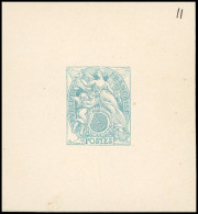 (*) 107 - Type Blanc. Epreuve En Buis En Vert-bleu Du Poinçon Définitif, Sans Indication De Valeur Dans Le Cartouche, Av - Sonstige & Ohne Zuordnung