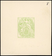 (*) 107 - Type Blanc. Epreuve En Buis En Vert-jaune Du Poinçon Définitif, Sans Indication De Valeur Dans Le Cartouche, A - Autres & Non Classés