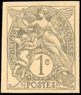 (*) 107 - 1c. Type Blanc Gris S/crème. Type IP. ND. SUP. - Autres & Non Classés