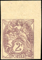 (*) 108 - Essai Du 2c. Type Blanc Brun-lilas. S/papier GC. ND. CdeF. SUP. - Autres & Non Classés