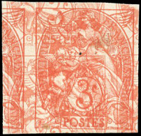 (*) 109 - Type Blanc. 3c. Essai D'atelier En Rouge (tirage De 107 Exemplaires) En Double Impression. ND. SUP. - Autres & Non Classés