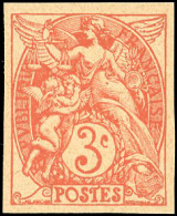 (*) 109 - 3c. Type Blanc Orange. Type IB S/papier Jaune. ND. SUP. - Autres & Non Classés