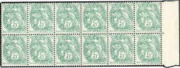 ** 111a - 5c. Type Blanc Vert. Bloc De 12. Type IIB. SUP. - Other & Unclassified