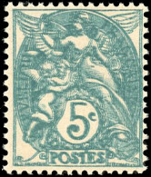 ** 111Bc - 5c. Type Blanc Vert Bleu. Type IA. Double Impression. Cote Maury. TB. - Other & Unclassified