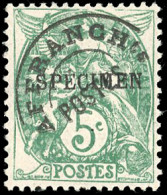 ** 111 - COURS D'INSTRUCTION. N°41-CI1. 5c. Type Blanc Vert. Surcharge "SPECIMEN". SUP. - Autres & Non Classés