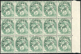 ** 111 - PREOBLITERES. N°41a. 5c. Type Blanc Vert. Type IIA. Bloc De 15. BdeF. TB. - Other & Unclassified